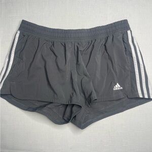 Adidas Women’s Pacer Woven Grey Lightweight Shorts (Large)
